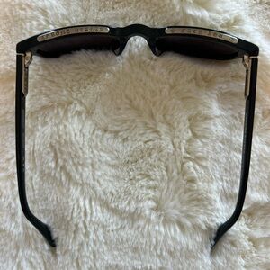 Chrome Hearts Black Sunglasses with Silver Accents